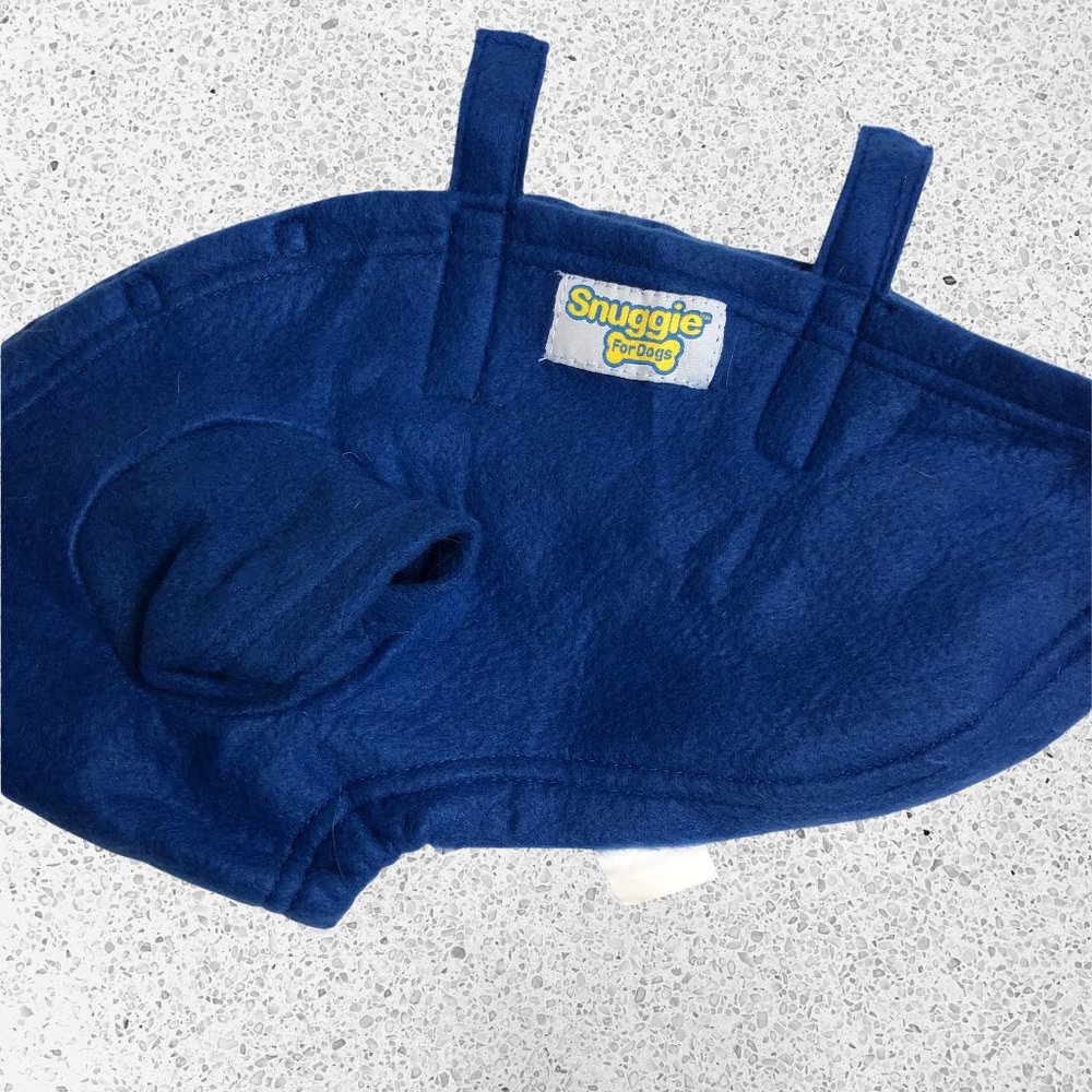 Snuggie for Dogs Blue Fleece Blanket Coat with Sleeves in Small